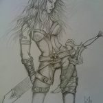 fotó vázlat egy tetováló amazonról, 2018. 05. 01. №150 - tetováló amazon vázlata -