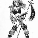 fotó vázlat egy tetováló amazonról, 2018. 05. 01. №156 - tetováló amazon vázlata -