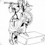 fotó vázlat egy tetováló amazonról, 2018. 05. 01. №157 - tetováló amazon vázlata -