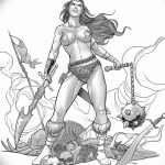 fotó vázlat egy tetoválás amazonról, 2018. 05. 01. №160 - tetováló amazon vázlata -