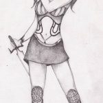 fotó vázlat egy tetováló amazonról, 2018. 05. 01. №163 - tetováló amazon vázlata -