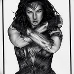 fotó vázlat egy tetováló amazonról, 2018. 05. 01. №165 - tetováló amazon vázlata -