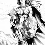 fotó vázlat egy tetováló amazonról, 2018. 05. 01. №166 - tetováló amazon vázlata -