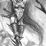 fotó vázlat egy tetoválás amazonról, 2018. 05. 01. №167 - tetováló amazon vázlata -