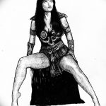 fotó vázlat egy tetováló amazonról, 2018. 05. 01. №168 - tetováló amazon vázlata -