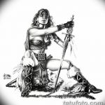 fotó vázlat egy tetoválás amazonról, 2018. 05. 01. №006 - tetováló amazon vázlata -