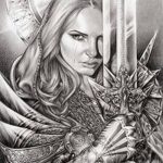 fotó vázlat egy tetováló amazonról, 2018. 05. 01. №007 - tetováló amazon vázlata -