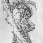 fotó vázlat egy tetoválás amazonról, 2018. 05. 01. №009 - tetováló amazon vázlata -