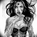 fotó vázlat egy tetováló amazonról, 2018. 05. 01. №010 - tetováló amazon vázlata -