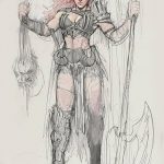 fotó vázlat egy tetováló amazonról, 2018. 05. 01. №013 - tetováló amazon vázlata -