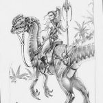 fotó vázlat egy tetováló amazonról, 2018. 05. 01. №017 - tetováló amazon vázlata -