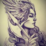 fotó vázlat egy tetováló amazonról, 2018. 05. 01. №028 - tetováló amazon vázlata -