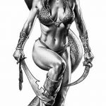 fotó vázlat egy tetováló amazonról, 2018. 05. 01. №035 - tetováló amazon vázlata -