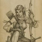 fotó vázlat egy tetováló amazonról, 2018. 05. 01. №036 - tetováló amazon vázlata -