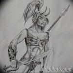 fotó vázlat egy tetováló amazonról, 2018. 05. 01. №037 - tetováló amazon vázlata -