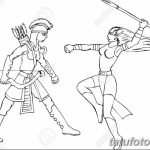 fotó vázlat egy tetoválás amazonról, 2018.05.01. №039 - tetováló amazon vázlata - 34354 345 345 345