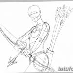 fotó vázlat egy tetováló amazonról, 2018. 05. 01. №045 - tetováló amazon vázlata -