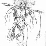 fotó vázlat egy tetováló amazonról, 2018. 05. 01. №050 - tetováló amazon vázlata -