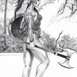 fotó vázlat egy tetováló amazonról, 2018. 05. 01. №052 - tetováló amazon vázlata -