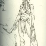 fotó vázlat egy tetováló amazonról, 2018. 05. 01. №053 - tetováló amazon vázlata -