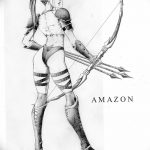 fotó vázlat egy tetováló amazonról, 2018. 05. 01. №055 - tetováló amazon vázlata -