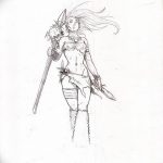 fotó vázlat egy tetováló amazonról, 2018. 05. 01. №060 - tetováló amazon vázlata -