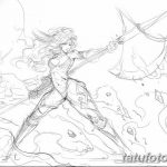 fotó vázlat egy tetováló amazonról, 2018. 05. 01. №061 - tetováló amazon vázlata -