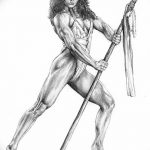 fotó vázlat egy tetováló amazonról, 2018. 05. 01. №063 - tetováló amazon vázlata -