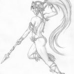 fotó vázlat egy tetováló amazonról, 2018. 05. 01. №067 - tetováló amazon vázlata -