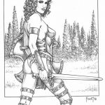 fotó vázlat egy tetováló amazonról, 2018. 05. 01. №068 - tetováló amazon vázlata -