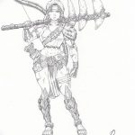 fotó vázlat egy tetováló amazonról, 2018. 05. 01. №072 - tetováló amazon vázlata -