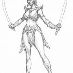 fotó vázlat egy tetováló amazonról, 2018. 05. 01. №074 - tetováló amazon vázlata -