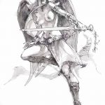 fotó vázlat egy tetováló amazonról, 2018. 05. 01. №076 - tetováló amazon vázlata -