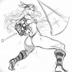 fotó vázlat egy tetováló amazonról, 2018. 05. 01. №078 - tetováló amazon vázlata -