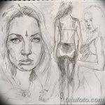 fotó vázlat egy tetoválás amazonról, 2018. 05. 01. №080 - tetováló amazon vázlata -