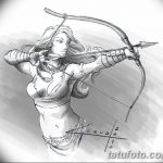 fotó vázlat egy tetováló amazonról, 2018. 05. 01. №081 - tetováló amazon vázlata -