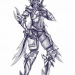 fotó vázlat egy tetováló amazonról, 2018. 05. 01. №082 - tetováló amazon vázlata -