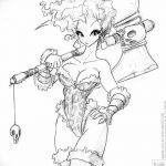 fotó vázlat egy tetováló amazonról, 2018. 05. 01. №088 - tetováló amazon vázlata -