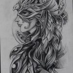 fotó vázlat egy tetováló amazonról, 2018. 05. 01. №089 - tetováló amazon vázlata -