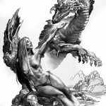 fotó vázlat egy tetováló amazonról, 2018. 05. 01. №090 - tetováló amazon vázlata -