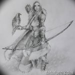 fotó vázlat egy tetováló amazonról, 2018. 05. 01. №093 - tetováló amazon vázlata -