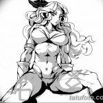 fotó vázlat egy tetováló amazonról, 2018. 05. 01. №106 - tetováló amazon vázlata -