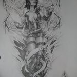 fotó vázlat egy tetováló amazonról 2018. 05. 01. №107 - tetováló amazon vázlata -