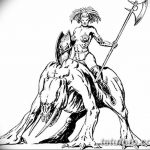 fotó vázlat egy tetováló amazonról, 2018. 05. 01. №113 - tetováló amazon vázlata -