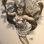 fotó vázlat egy tetováló amazonról, 2018. 05. 01. №117 - tetováló amazon vázlata -