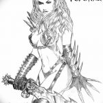 fotó vázlat egy tetováló amazonról, 2018. 05. 01. №121 - tetováló amazon vázlata -