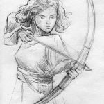 fotó vázlat egy tetováló amazonról, 2018. 05. 01. №123 - tetováló amazon vázlata -