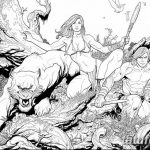 fotó vázlat egy tetováló amazonról, 2018. 05. 01. №125 - tetováló amazon vázlata -