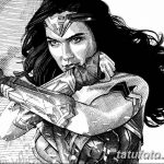 fotó vázlat egy tetováló amazonról, 2018. 05. 01. №126 - tetováló amazon vázlata -