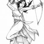 fotó vázlat egy tetováló amazonról, 2018. 05. 01. №127 - tetováló amazon vázlata -